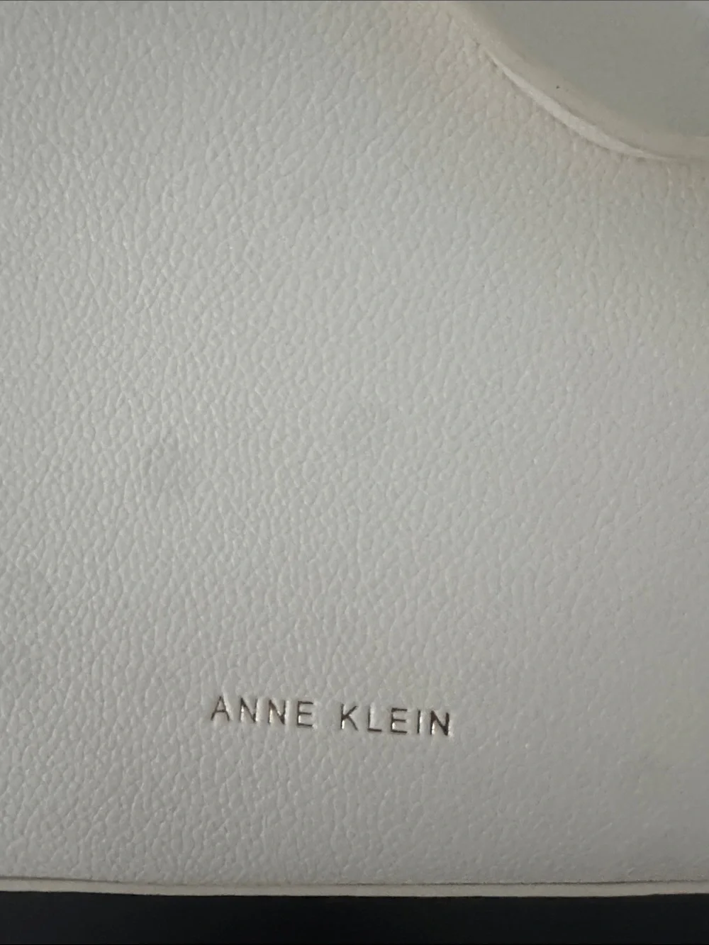 Anne Klein White Tote with Matching Pouch and Polka Dot Scarf